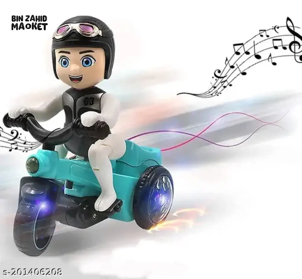 03 BICYCLE 360° ROTATING STUNT TOY | AUTO-RIDING BIKE WITH LIGHTS & MUSIC FOR KIDS