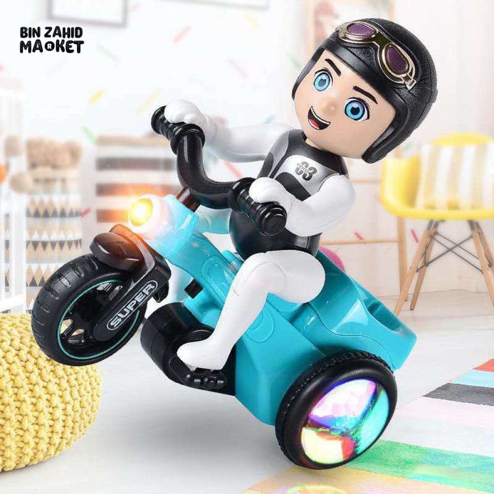 03 BICYCLE 360° ROTATING STUNT TOY | AUTO-RIDING BIKE WITH LIGHTS & MUSIC FOR KIDS