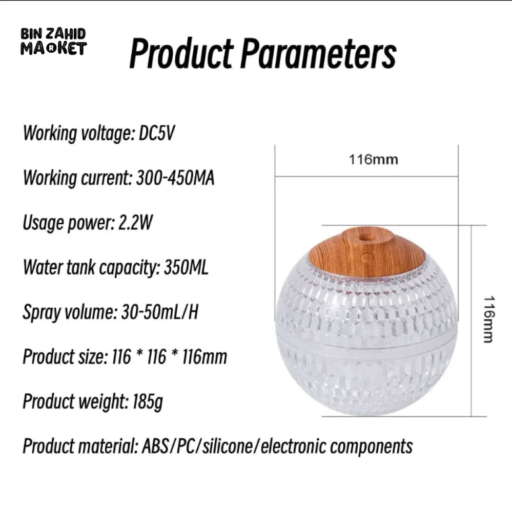CRYSTAL BALL ULTRASONIC AIR HUMIDIFIER