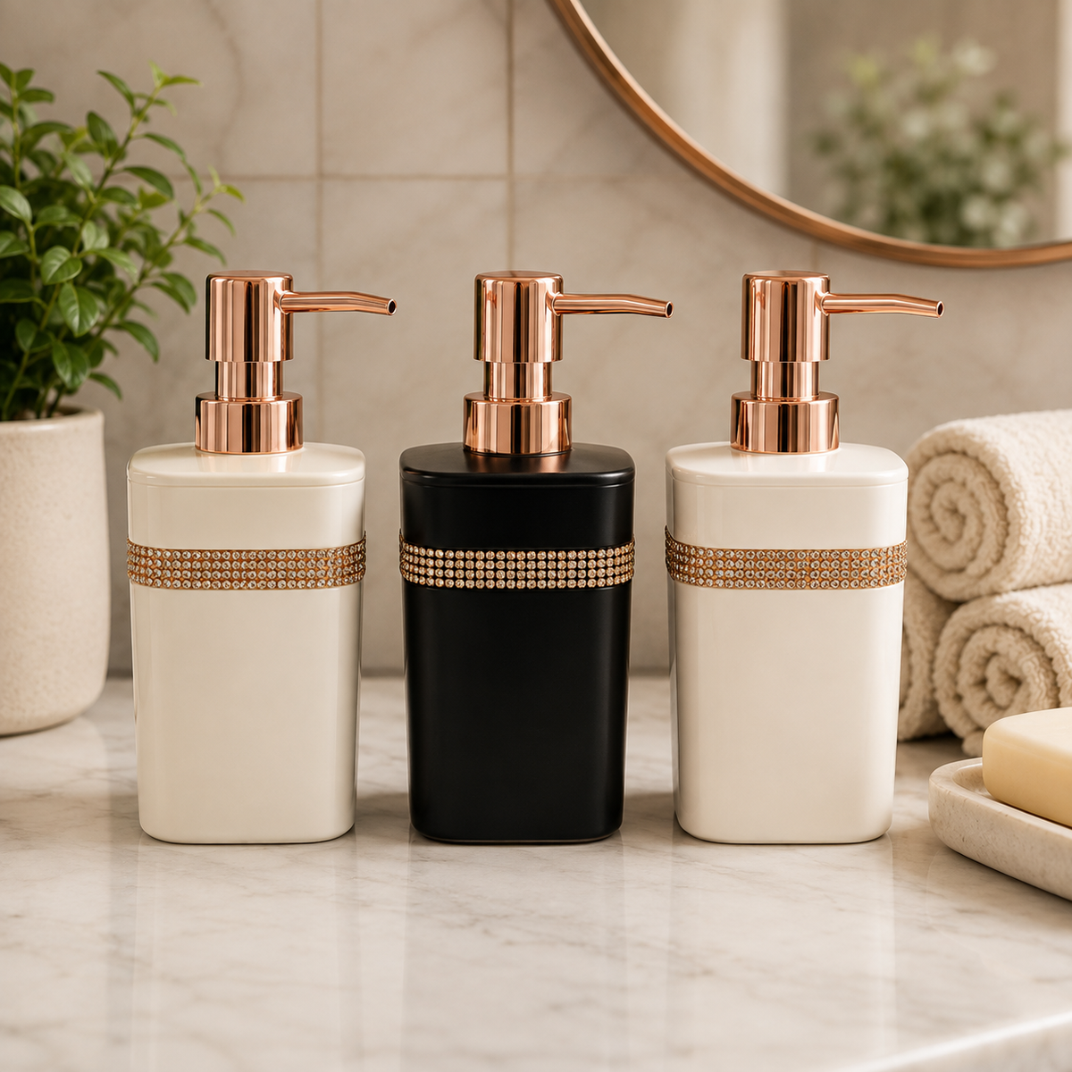 LUXURY CERAMIC SOAP DISPENSER SET - 1 PCS