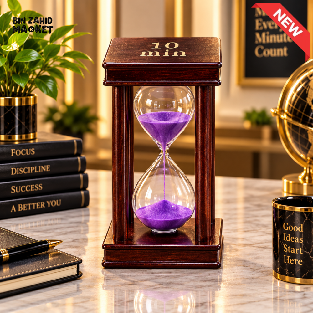10 MINUTE PURPLE SAND HOURGLASS TIMER