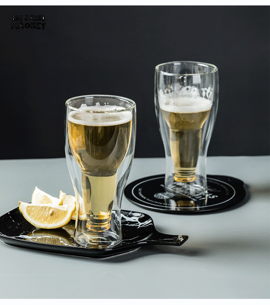 INVERTED BOTTLE GLASS – DOUBLE-LAYER CREATIVE CUP - MEDIUM