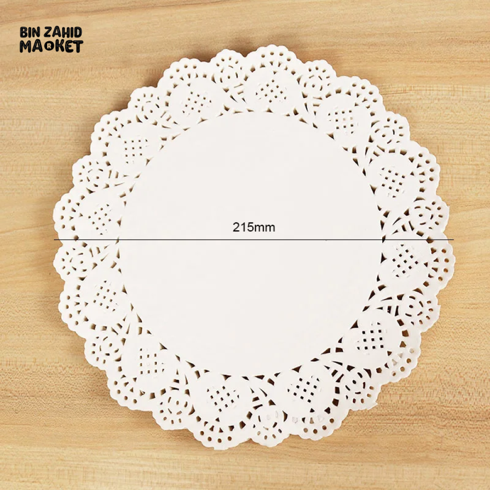 100 PIECES 215MM WHITE LACE DOILIES PAPER COASTERS PLACEMATS PARTY DECOR