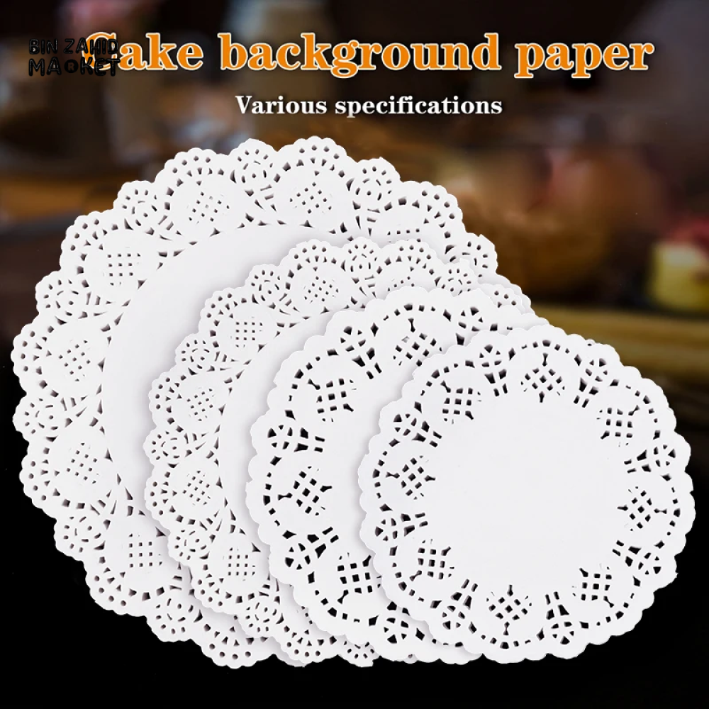 100 PIECES 215MM WHITE LACE DOILIES PAPER COASTERS PLACEMATS PARTY DECOR