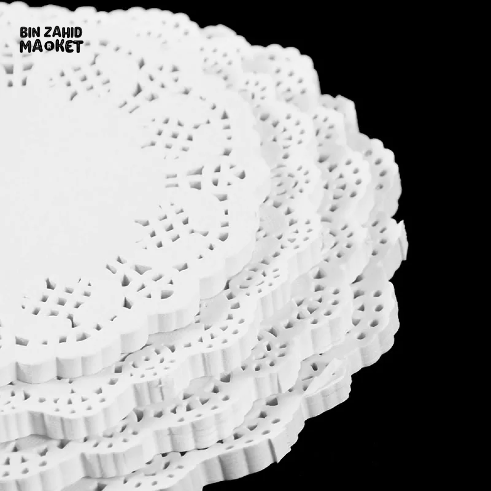 100 PIECES 215MM WHITE LACE DOILIES PAPER COASTERS PLACEMATS PARTY DECOR