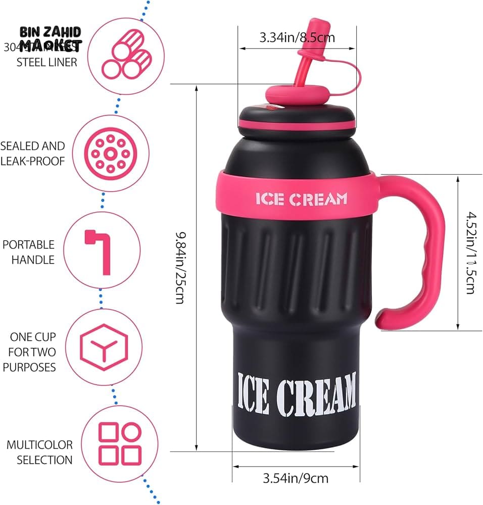 1000 ML STAINLESS STEEL TUMBLER - INSULATED FOR HOT & COLD DRINKS - PURPLE