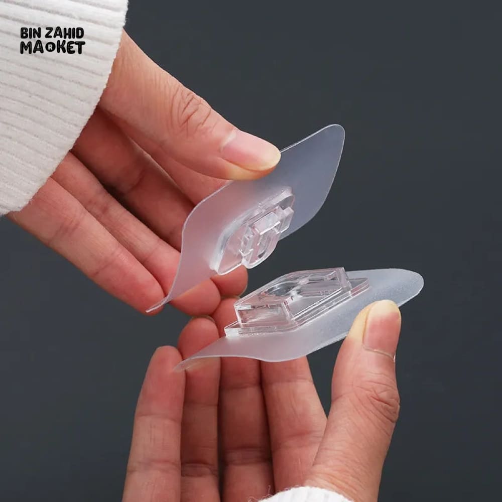 PACK OF 10 DUAL SIDED ADHESIVE WALL HOOKS