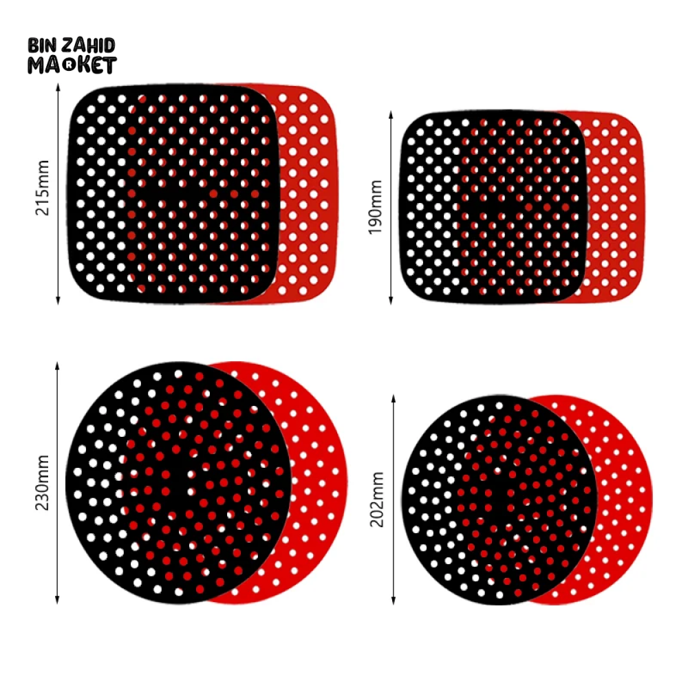 SILICONE AIR FRYER MAT REUSABLE NON-STICK BAKING MAT SQUARE