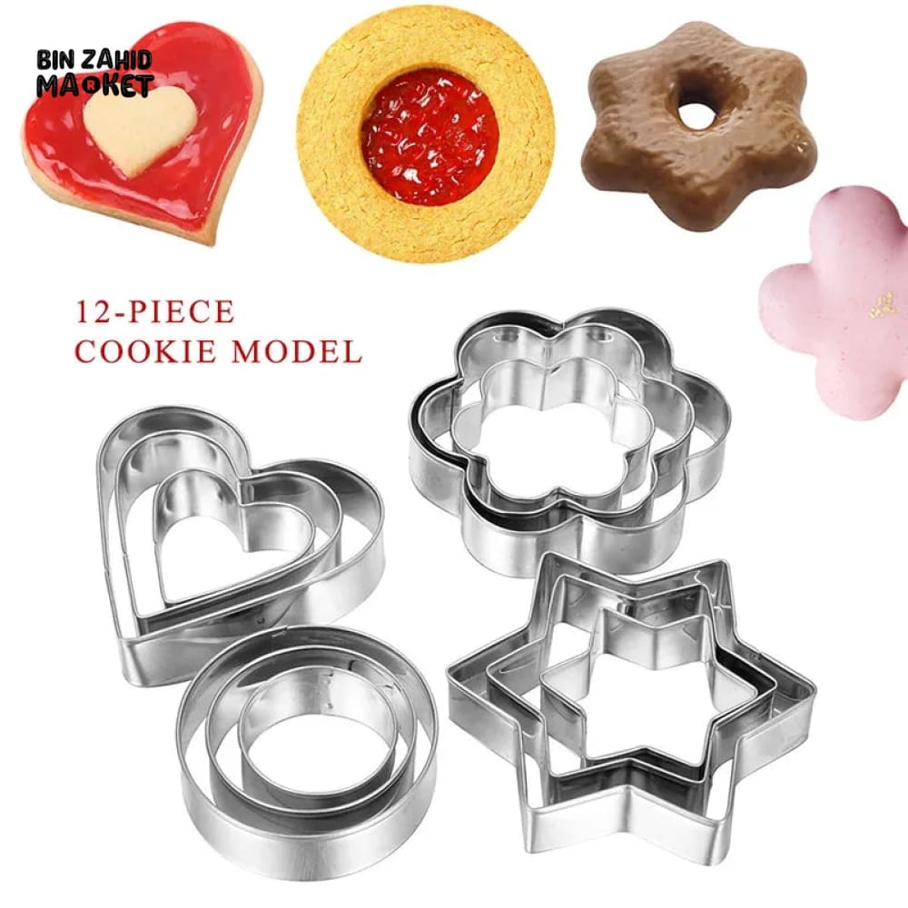 12 PIECES COOKIES CUTTER SET