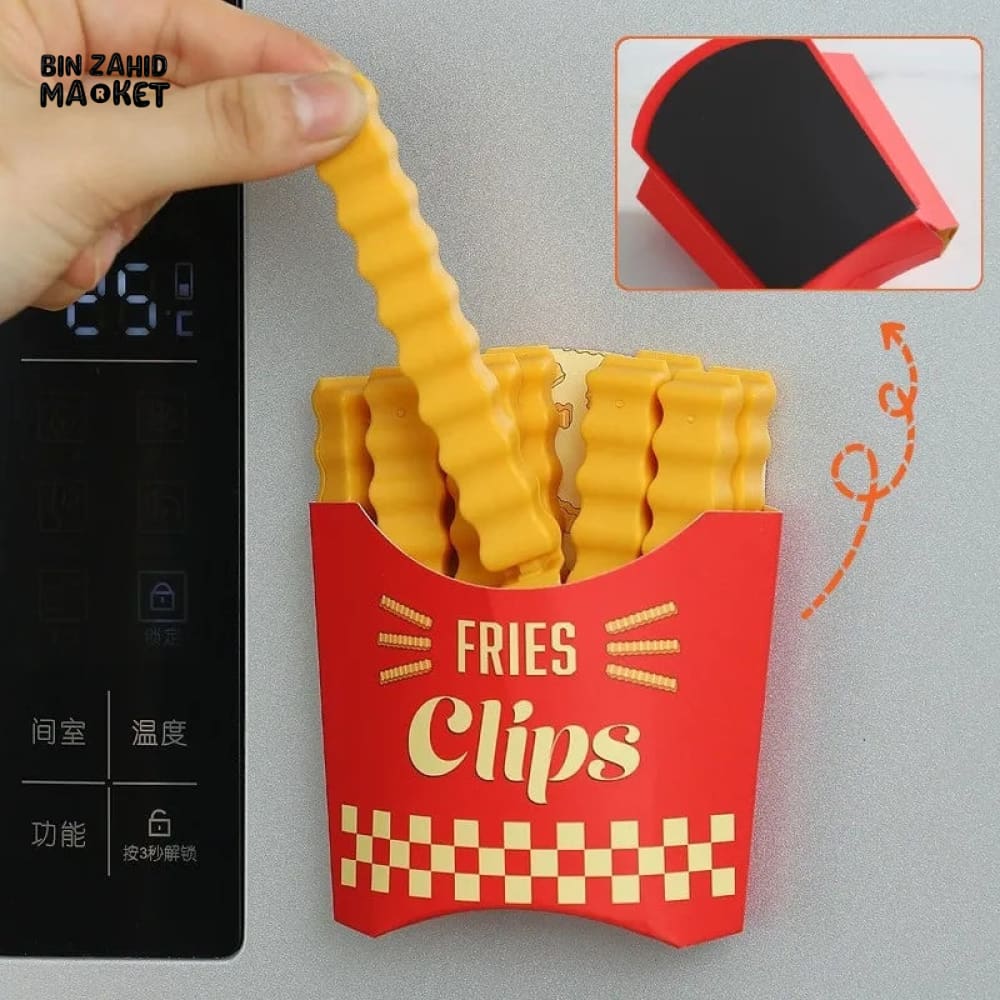 12 PIECES MAGNETIC FRENCH FRIES FOOD SEALING CLIPS