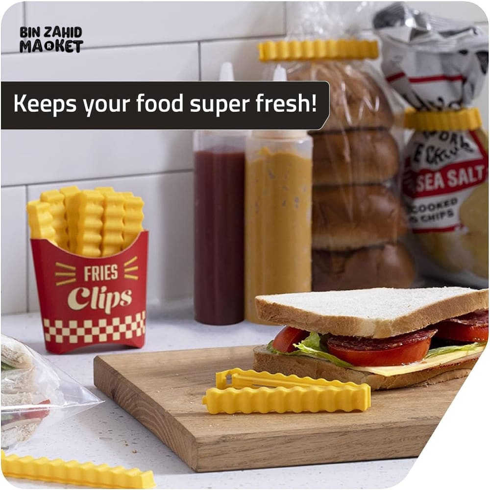 12 PIECES MAGNETIC FRENCH FRIES FOOD SEALING CLIPS
