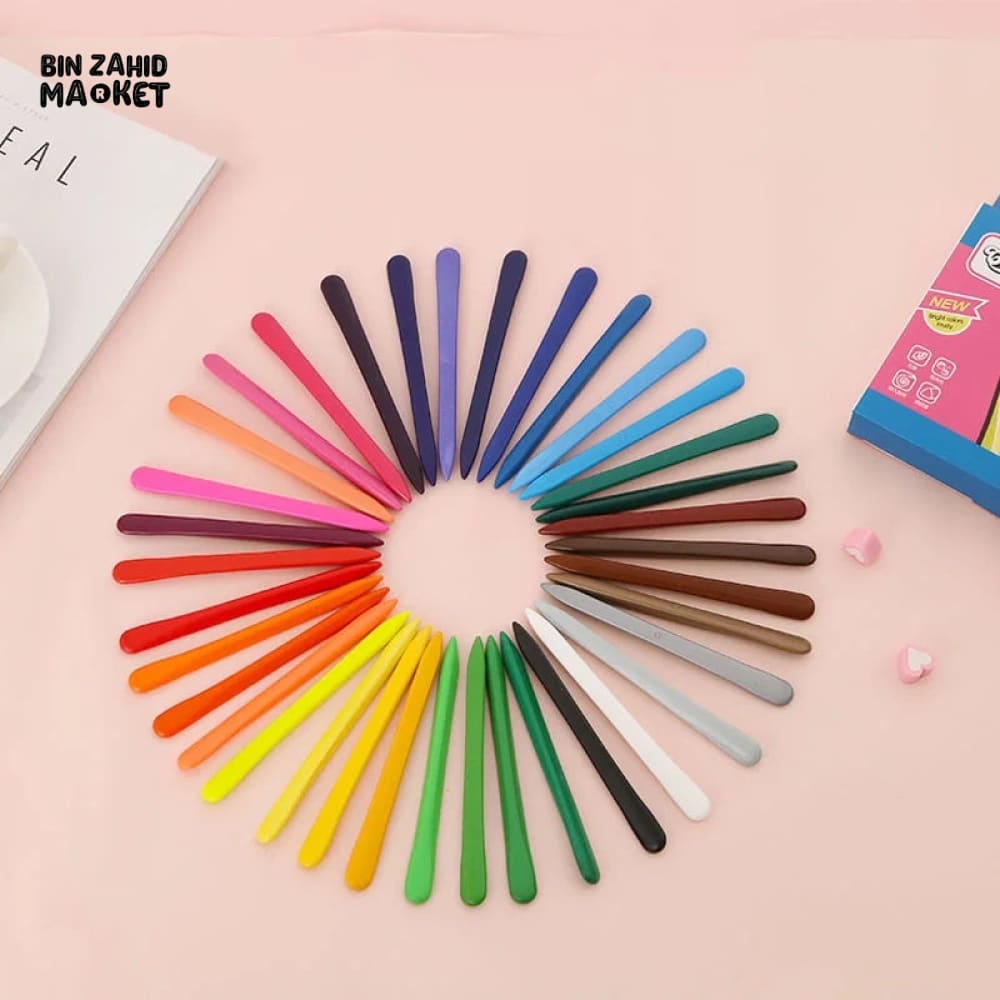 12 PIECES PLASTIC CRAYONS SET