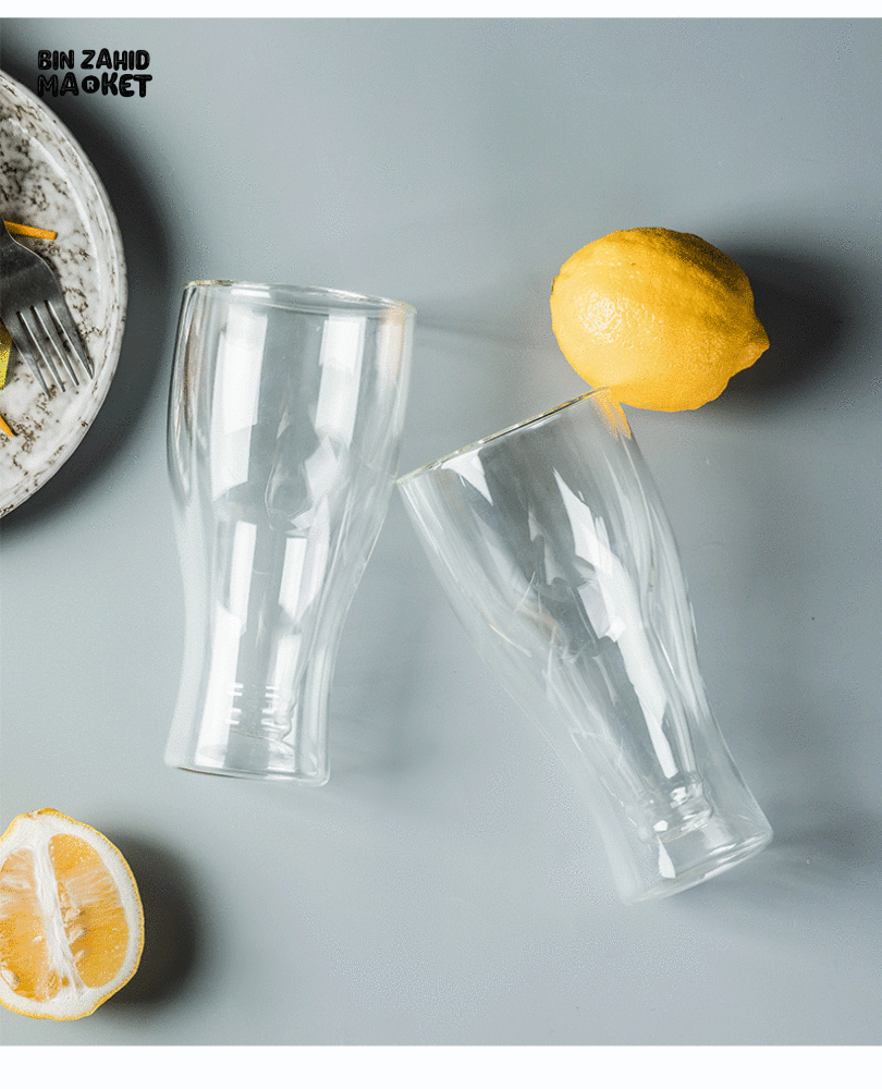 INVERTED BOTTLE GLASS – DOUBLE-LAYER CREATIVE CUP - MEDIUM