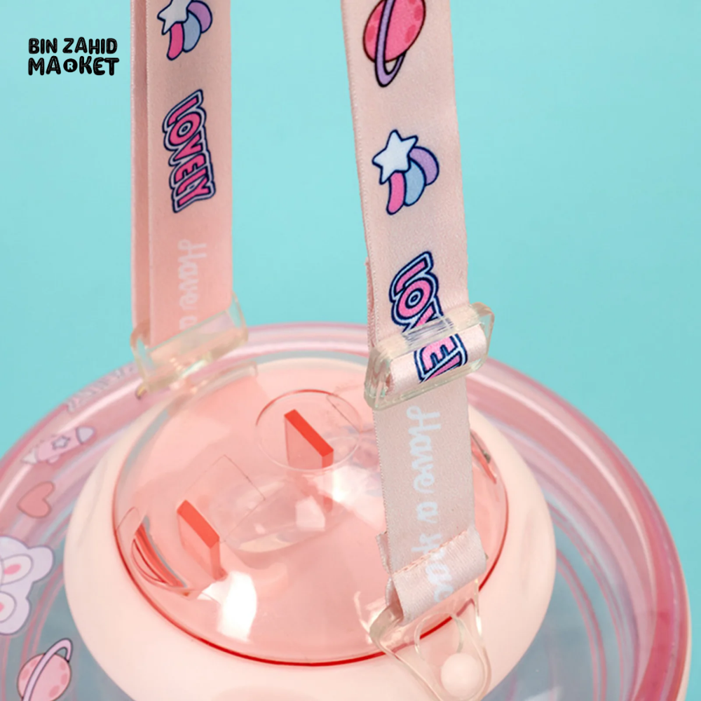 UFO SHAPE CUTE WATER BOTTLE 550ML KIDS SIPPY CUP