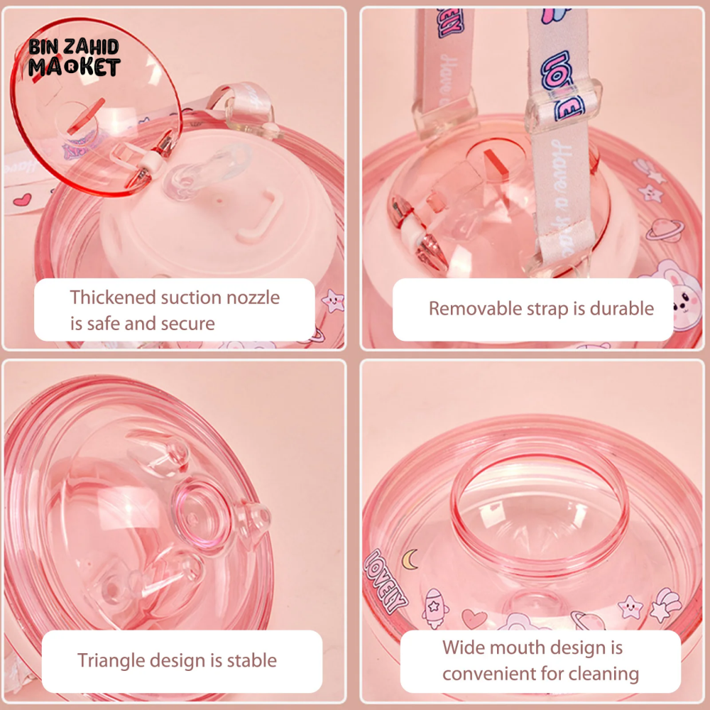 UFO SHAPE CUTE WATER BOTTLE 550ML KIDS SIPPY CUP
