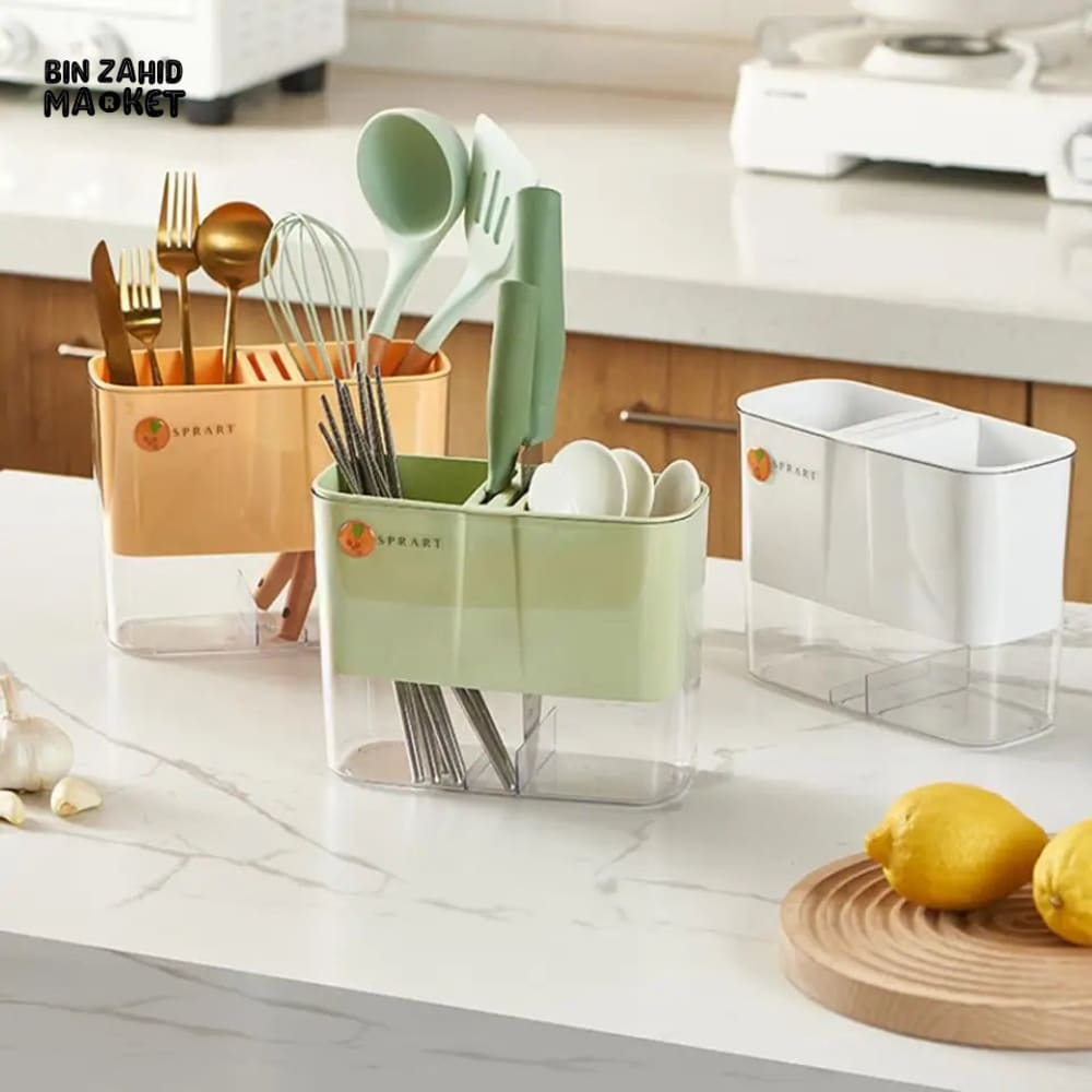DURABLE CUTLERY HOLDER WITH LID