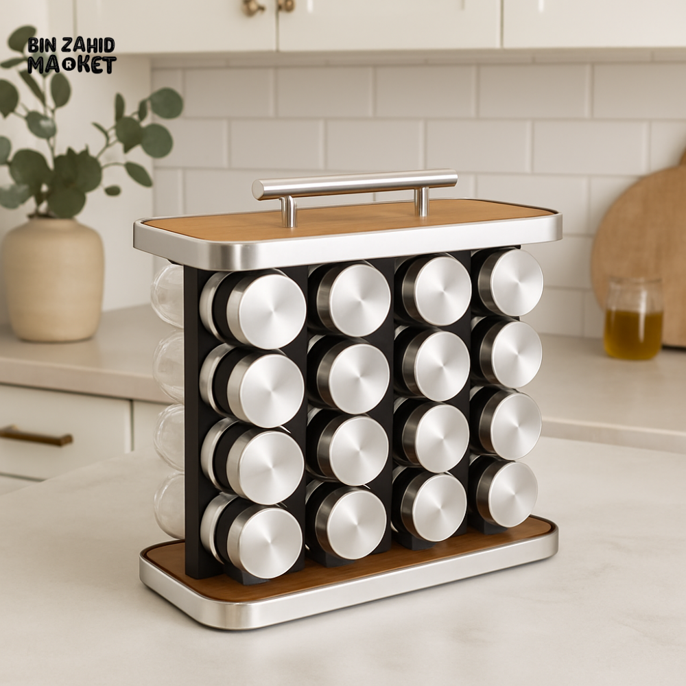 16 Jar Countertop Spice Organizer Rack