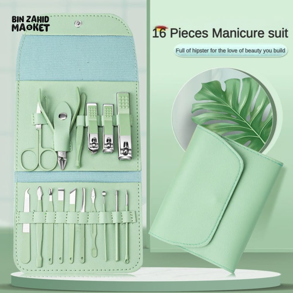 16 PIECE NAIL CLIPPER SET HOUSEHOLD MANICURE BEAUTY TOOLS PORTABLE