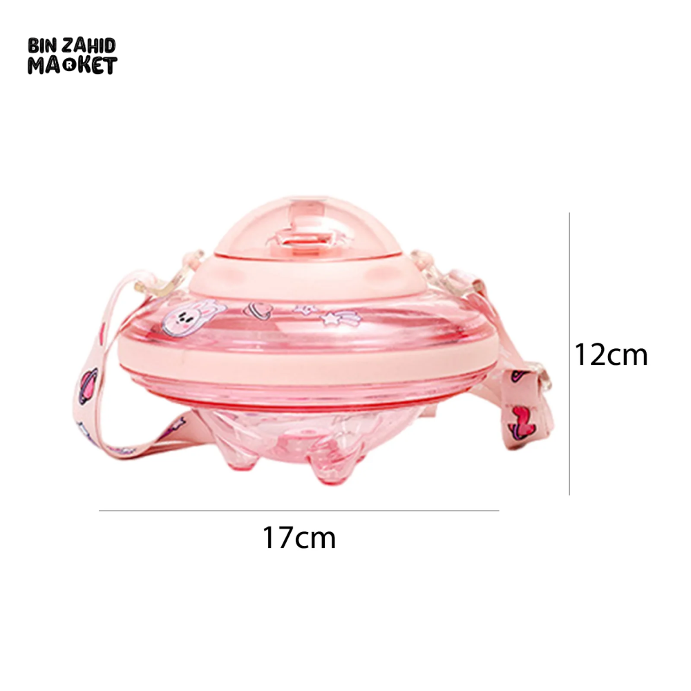 UFO SHAPE CUTE WATER BOTTLE 550ML KIDS SIPPY CUP