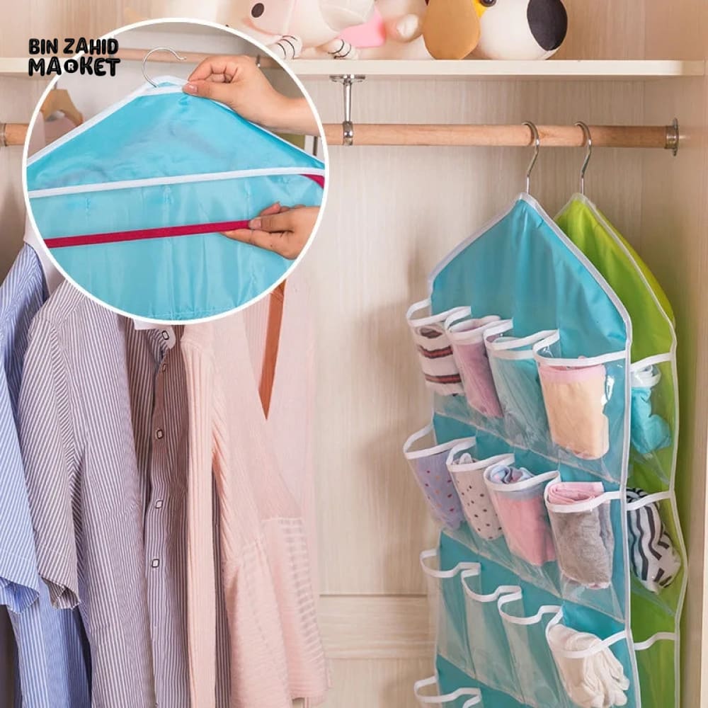 16X POCKETS SOCKS ORGANIZER