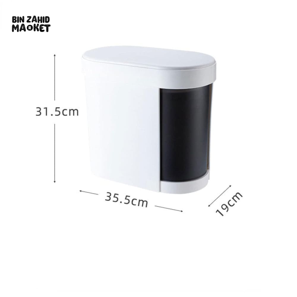 WASTE BIN HOUSEHOLD GARBAGE CAN WITH LID – DETACHABLE & DURABLE