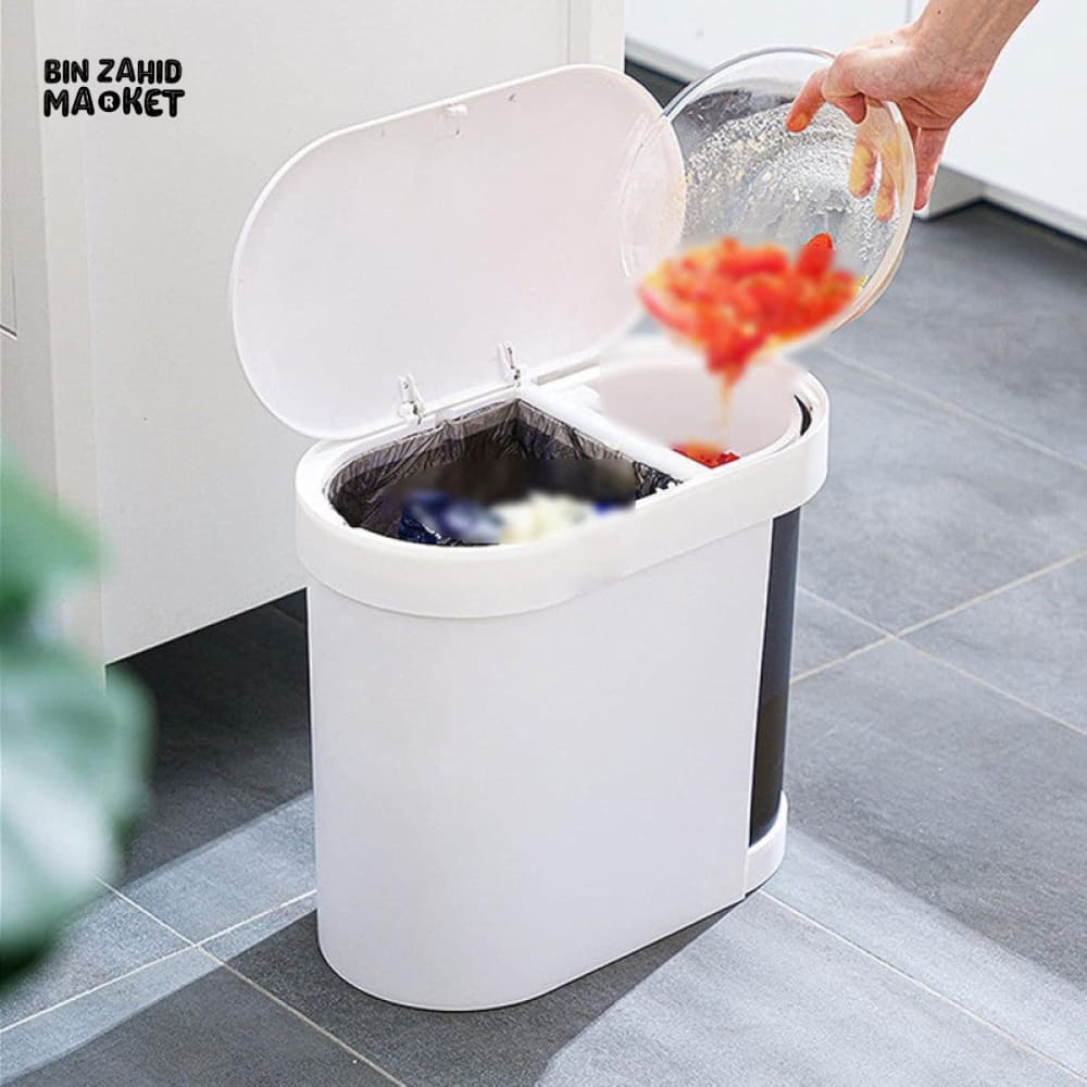 WASTE BIN HOUSEHOLD GARBAGE CAN WITH LID – DETACHABLE & DURABLE