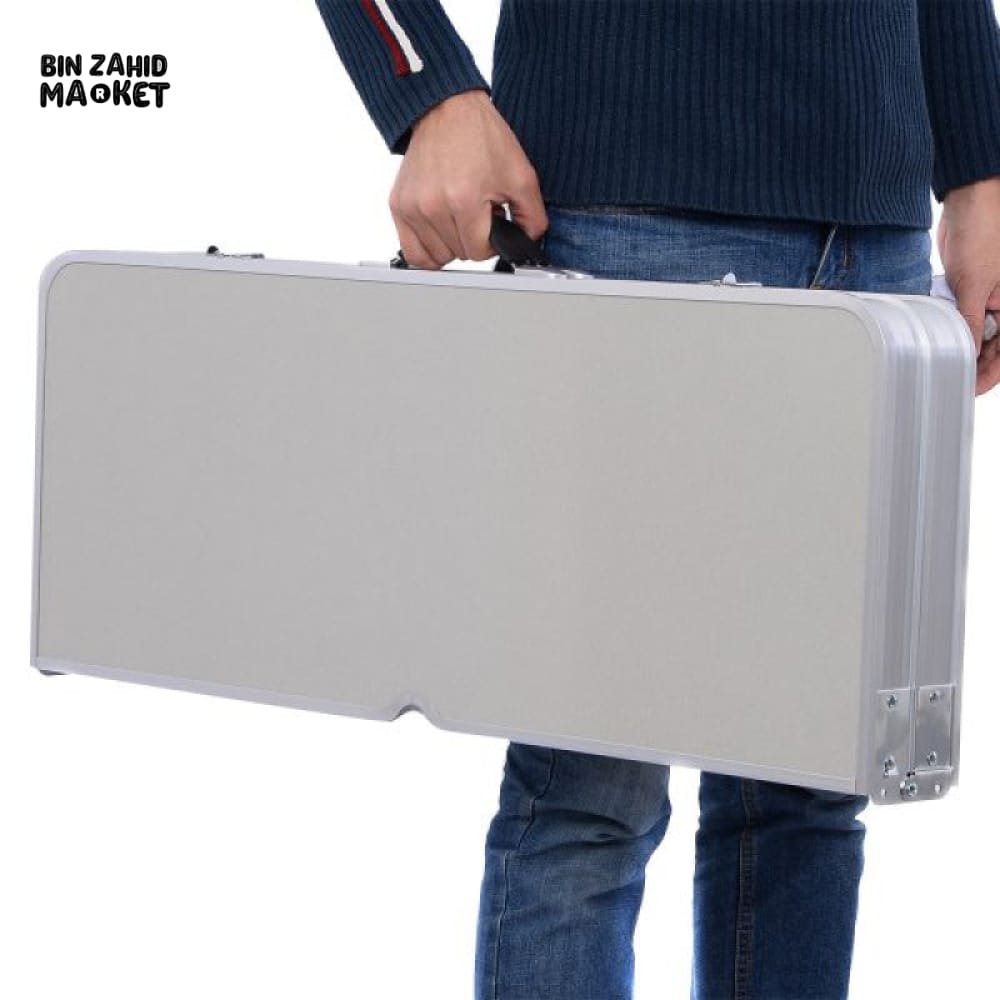 PORTABLE ALUMINUM PICNIC TABLE WITH 4 SEATS