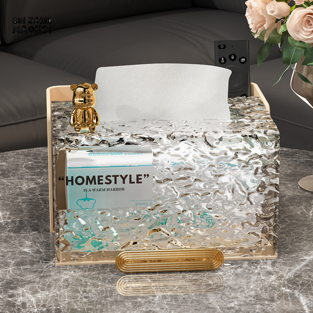LUXURY TISSUE BOX – GLACIER PATTERN, LIVING ROOM & BATHROOM