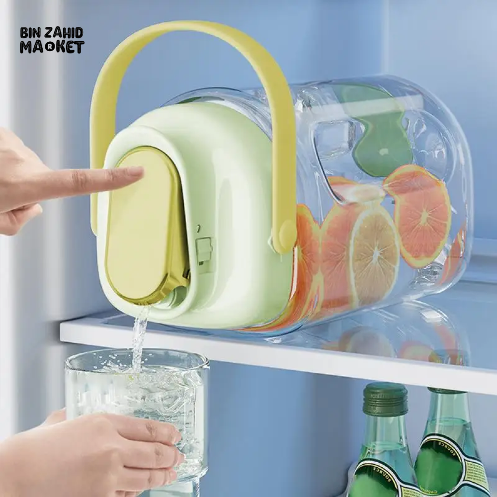 COLD WATER BOTTLE WITH TAP LEMONADE CONTAINER WATER DISPENSER 2000ml