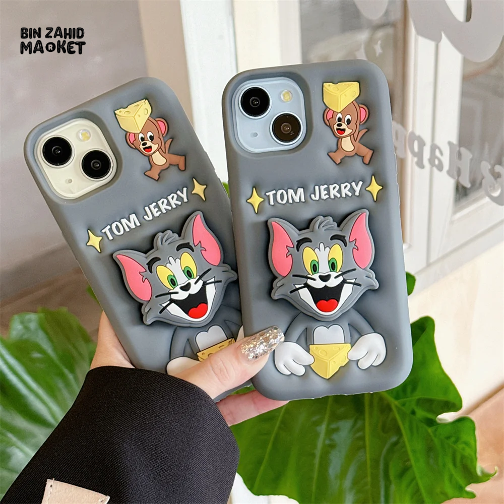 3D TOM & JERRY IPHONE CASE – SOFT SILICONE COVER
