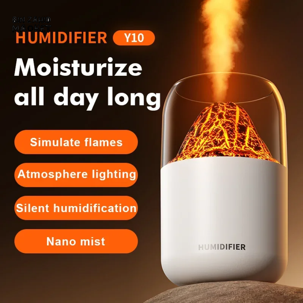 SIMULATED VOLCANO HUMIDIFIER – USB MINI DESKTOP AIR PURIFIER & AROMATHERAPY SPRAY
