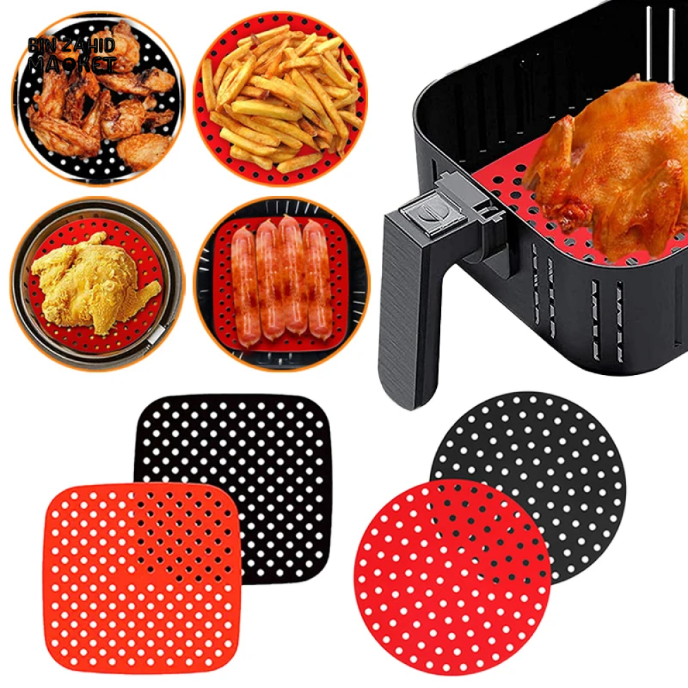 SILICONE AIR FRYER MAT REUSABLE NON-STICK BAKING MAT SQUARE