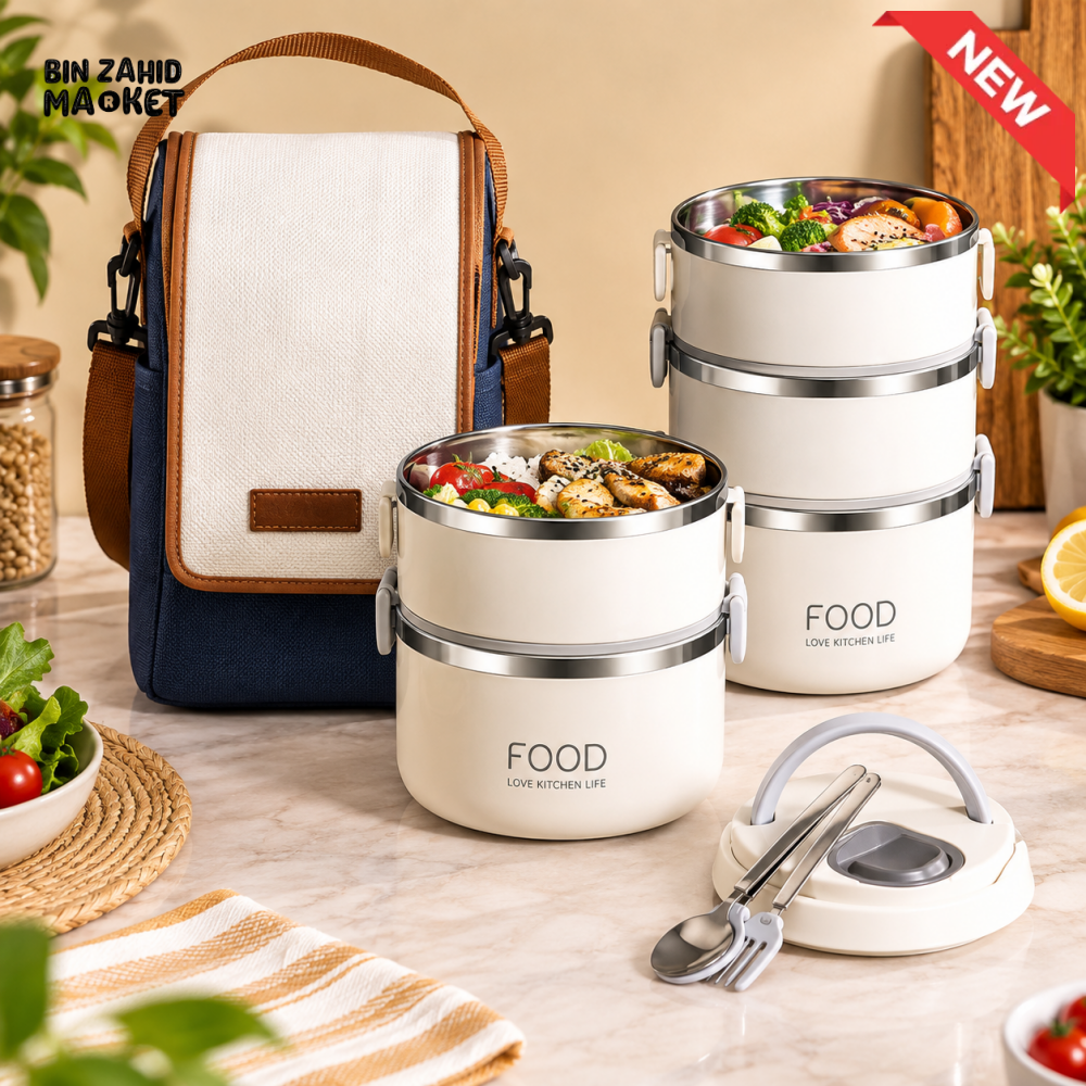 2 & 3-TIER STAINLESS STEEL INSULATED LUNCH BOX & TIFFIN CONTAINER