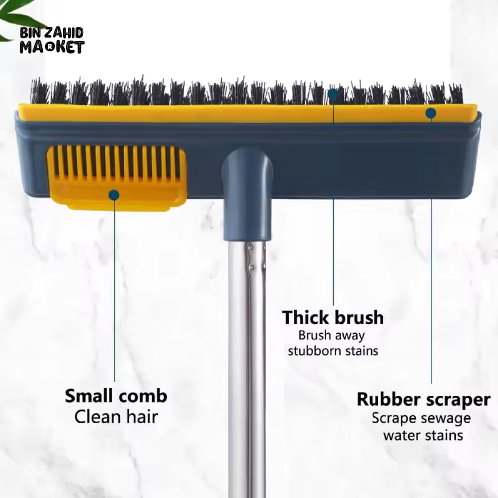2 IN 1 LONG HANDLE CLEANING BRUSH – FLOOR WALL & TILE SCRUBBER FOR BATHROOM & WINDOWS