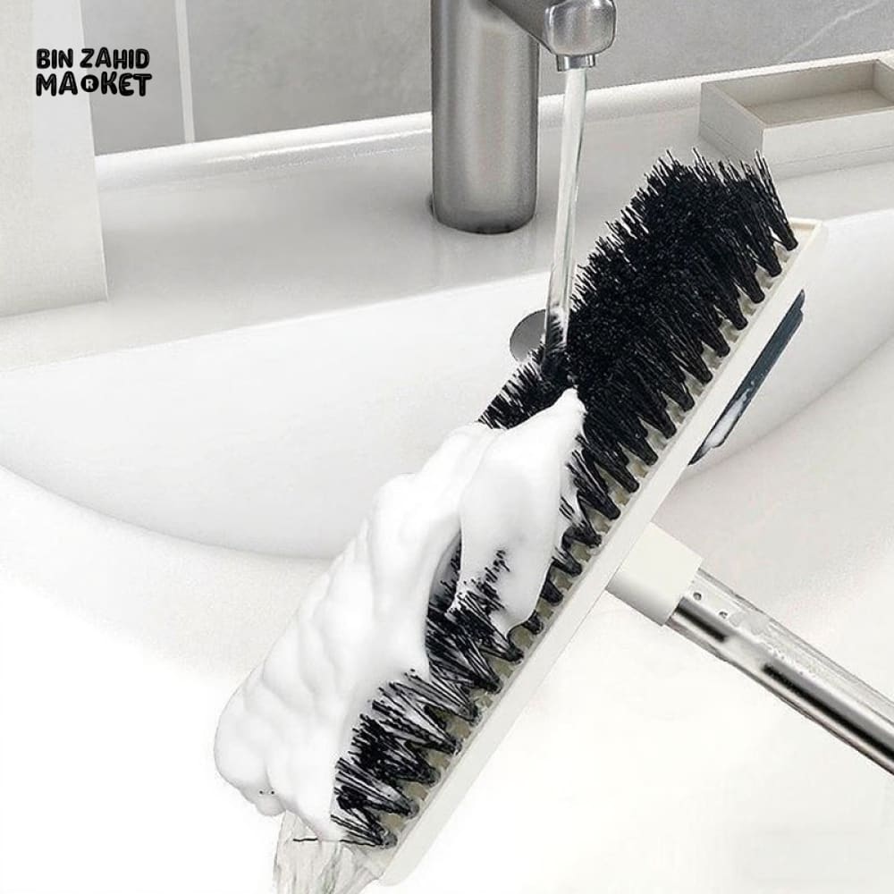 2 IN 1 LONG HANDLE CLEANING BRUSH – FLOOR WALL & TILE SCRUBBER FOR BATHROOM & WINDOWS
