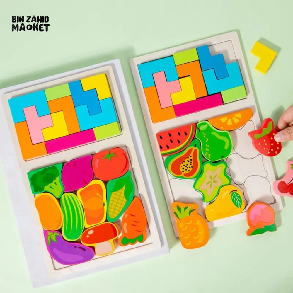 2-IN-1 MULTIFUNCTIONAL LOGIC BLOCKS TOY – EDUCATIONAL SET FOR KIDS