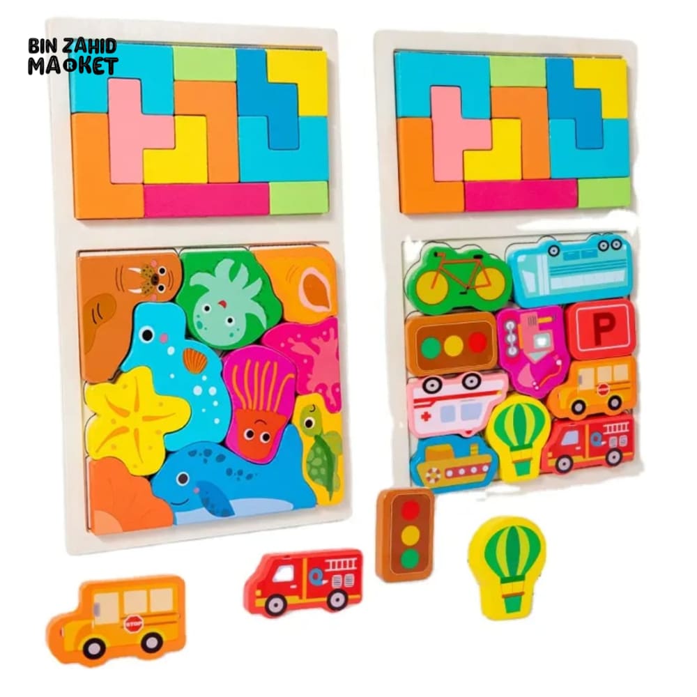 2-IN-1 MULTIFUNCTIONAL LOGIC BLOCKS TOY – EDUCATIONAL SET FOR KIDS