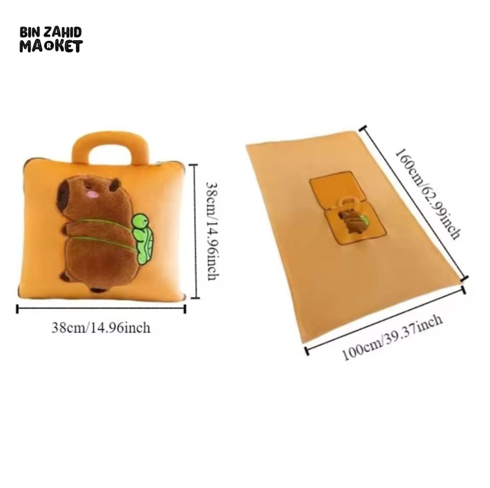 2-IN-1 PILLOW QUILT – MULTIFUNCTIONAL FOLDING BLANKET & OFFICE NAP PILLOW RANDOM COLORS