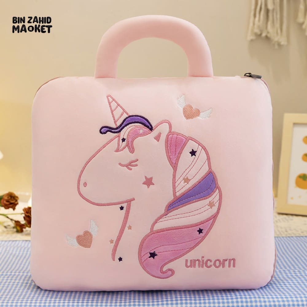 2-IN-1 PILLOW QUILT – MULTIFUNCTIONAL FOLDING BLANKET & OFFICE NAP PILLOW RANDOM COLORS