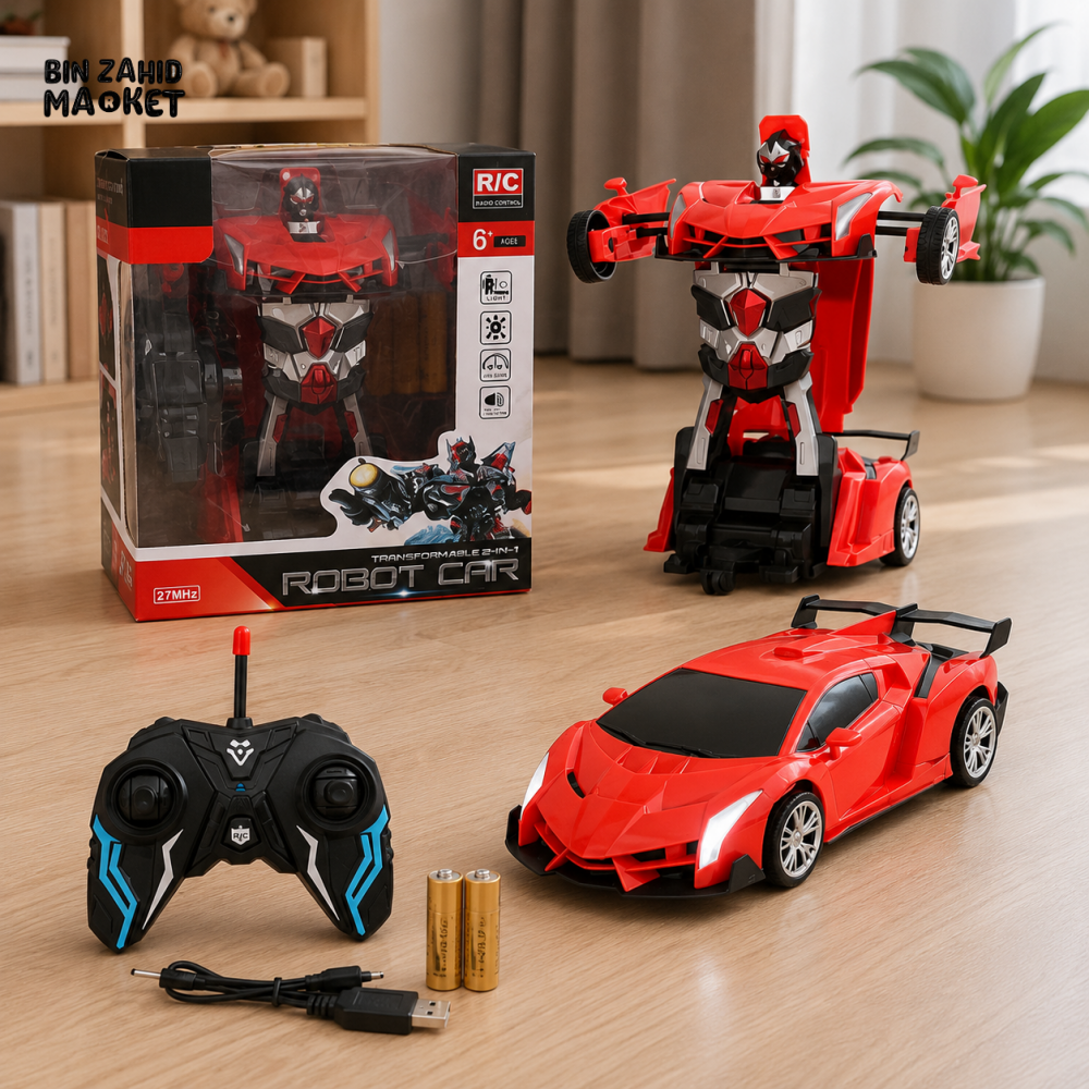 2-IN-1 RC TRANSFORMING ROBOT CAR