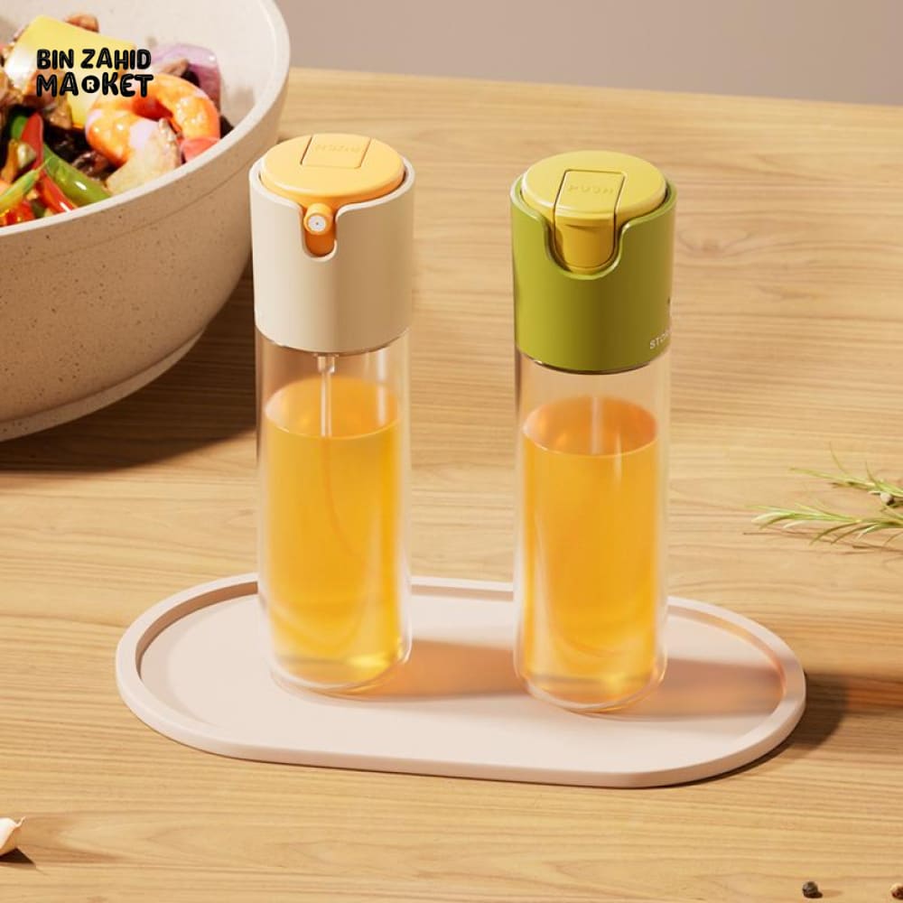 2-IN-1 SPRAY & POUR GLASS OIL BOTTLE – AUTOMATIC OPEN LID