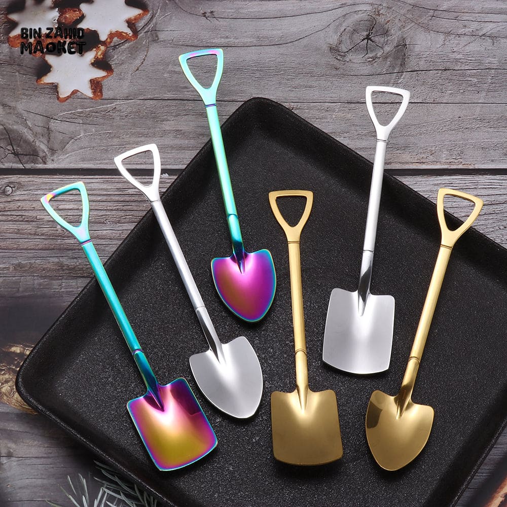 2 PIECES FLAT SHOVEL SPOON SET
