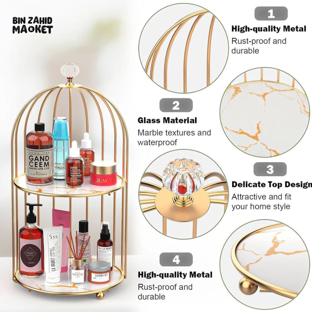 2-TIER GOLDEN VANITY CAG