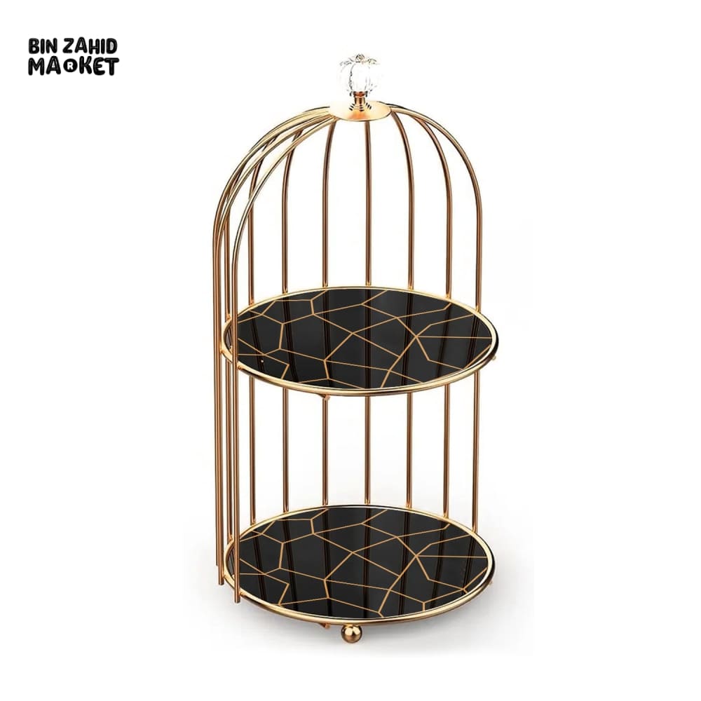 2-TIER GOLDEN VANITY CAG Black