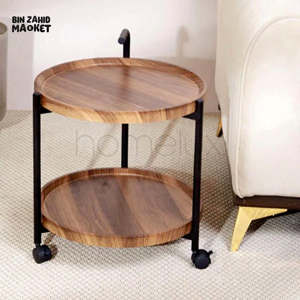 2 Tier Wooden Serving Trolley