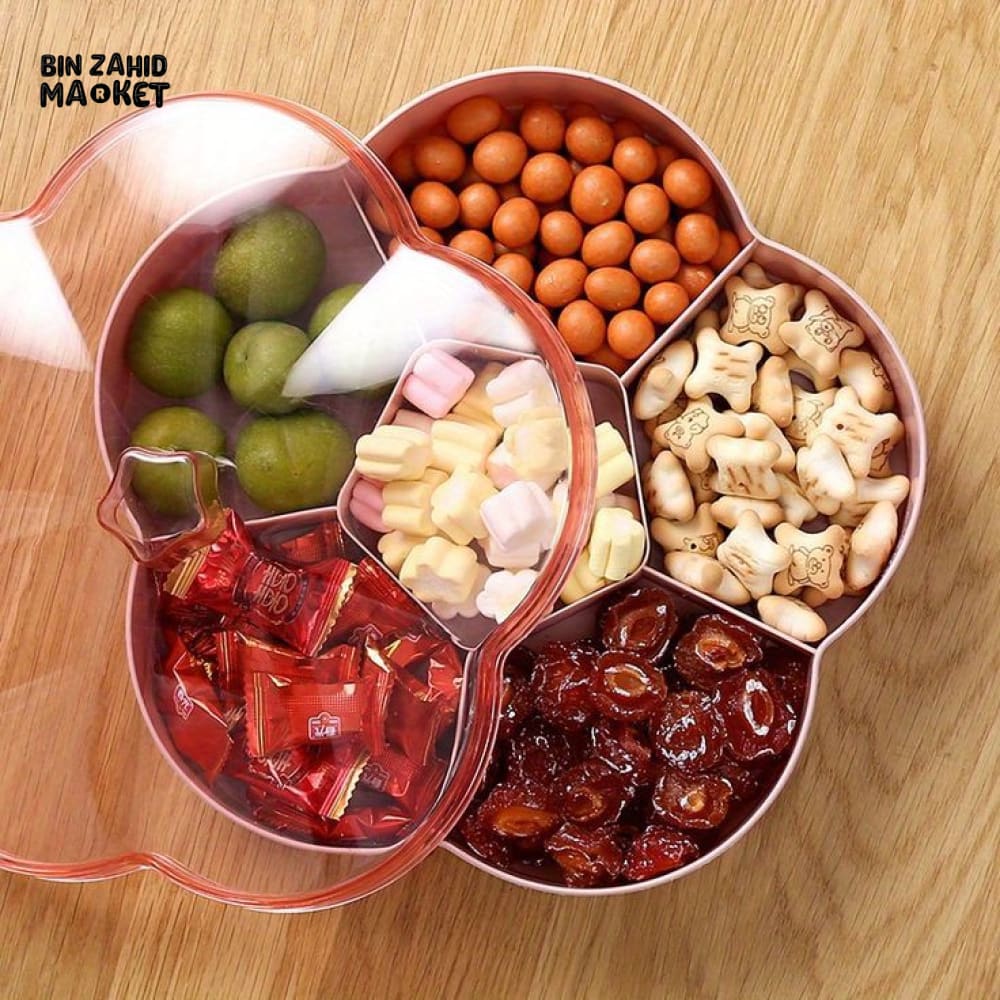 FLOWER SHAPED SNACK SERVING TRAY