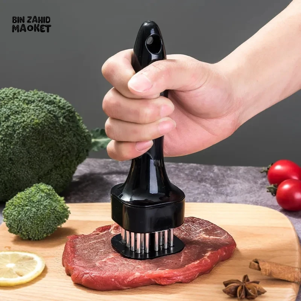 MEAT TENDERIZER NEEDLE & STAINLESS STEEL HAMMER KITCHEN TOOL