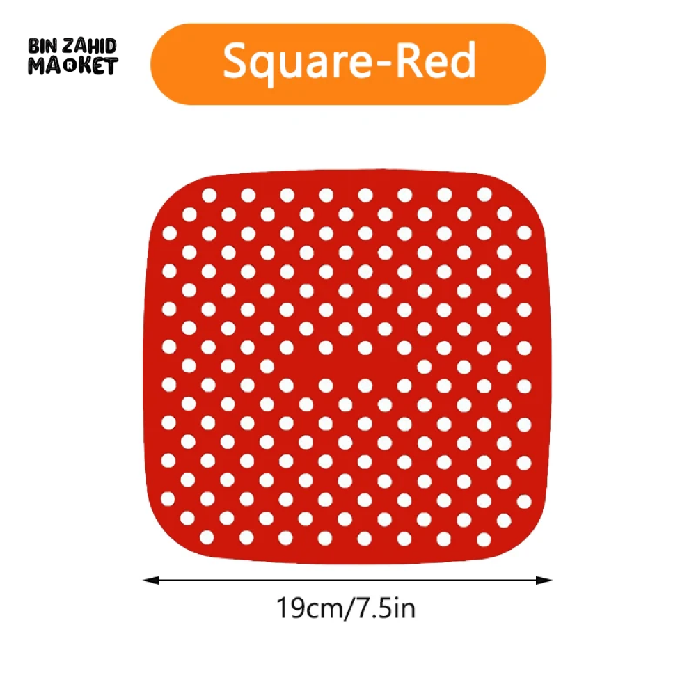 SILICONE AIR FRYER MAT REUSABLE NON-STICK BAKING MAT SQUARE