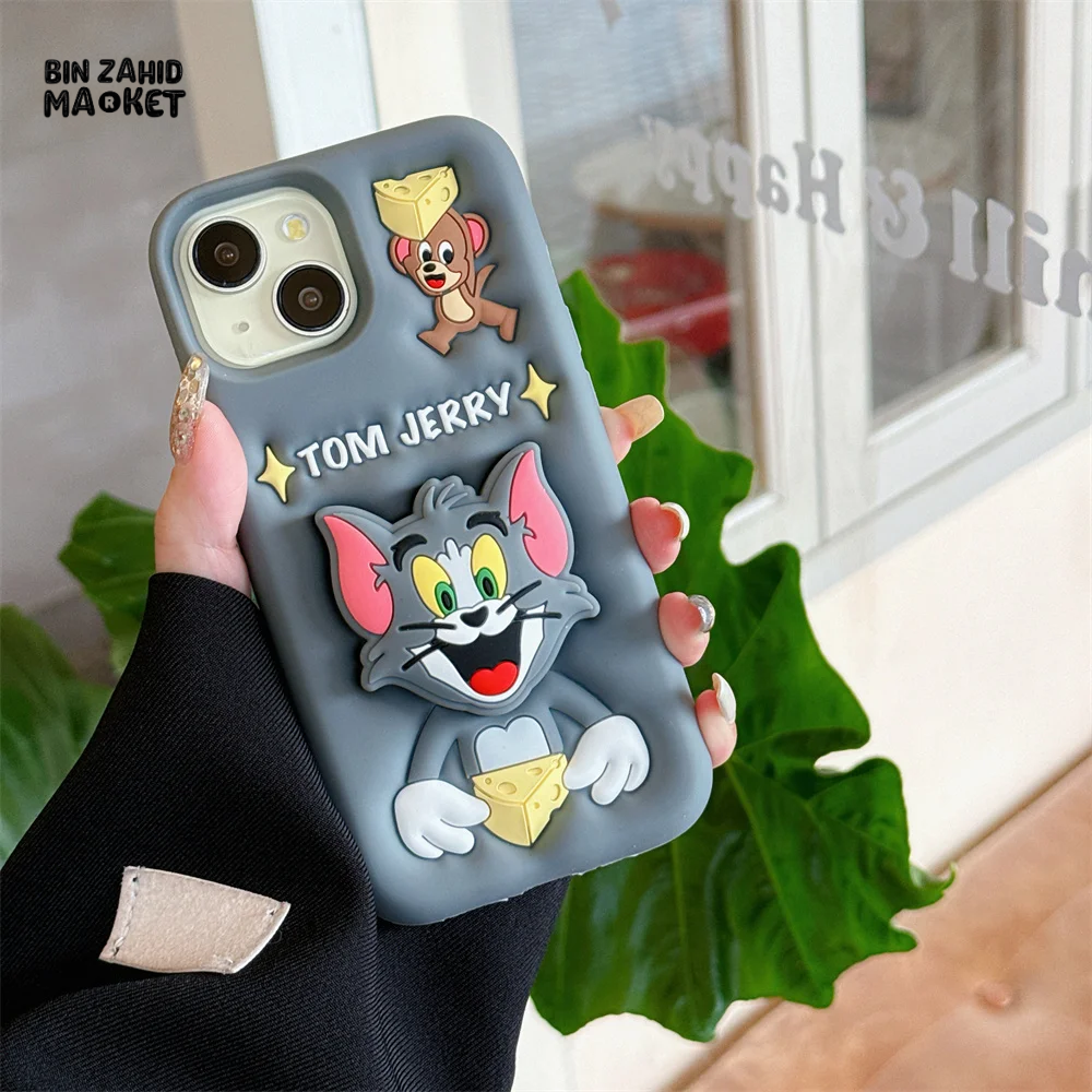 3D TOM & JERRY IPHONE CASE – SOFT SILICONE COVER