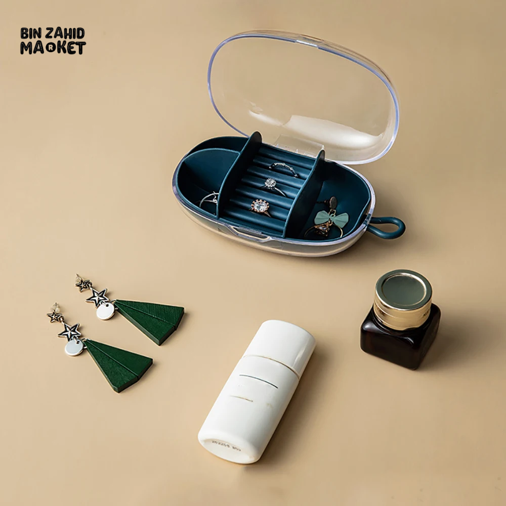 PORTABLE TRAVEL MINI JEWELRY BOX STORAGE CASE FOR WOMEN AND GIRLS